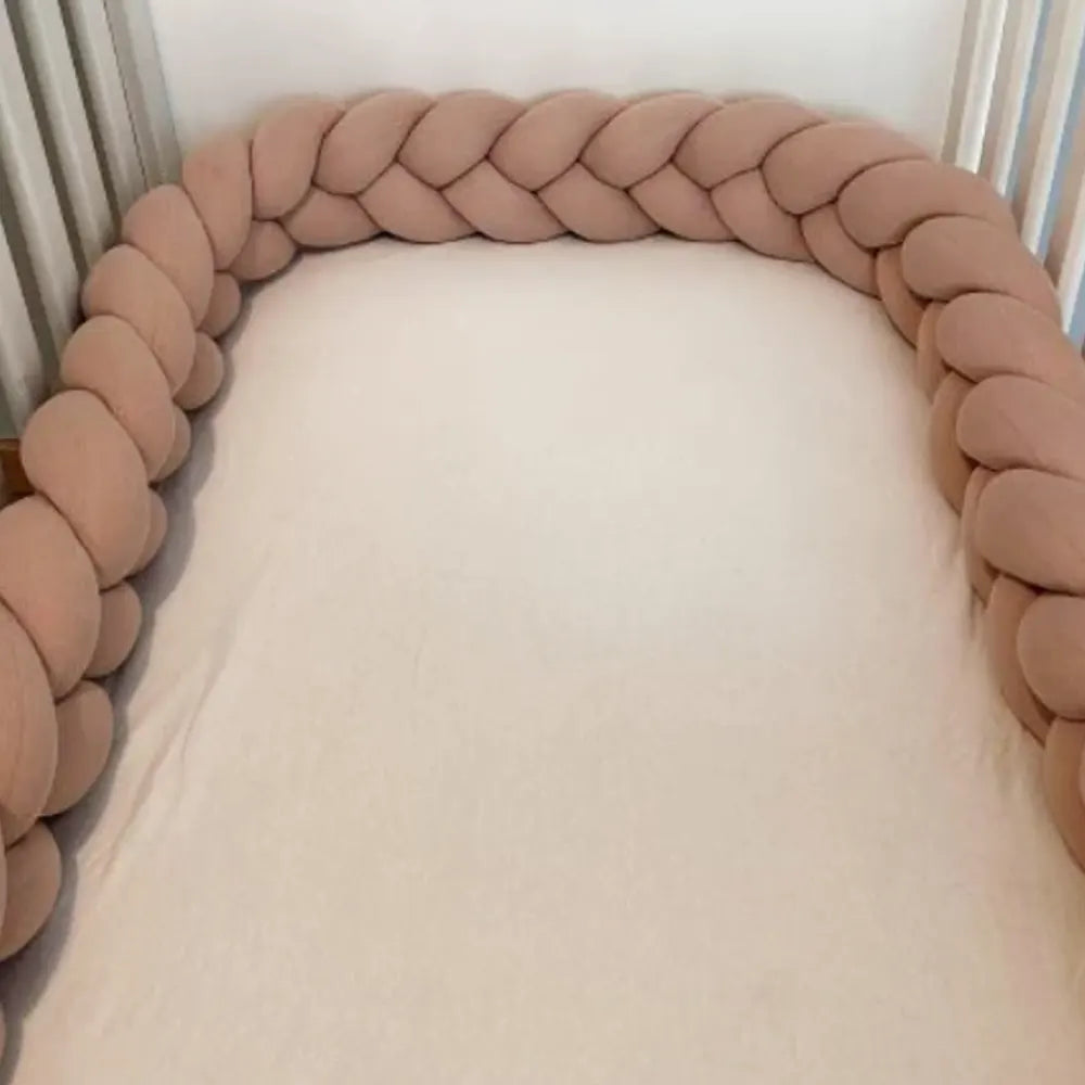 Babymat Protector de cuna trenzado - Beige claro
