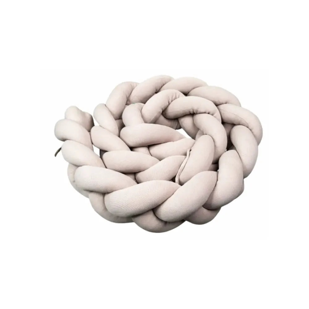 Babymat Protector de cuna trenzado - Beige claro