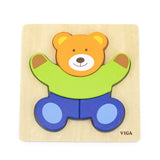 Viga Toys Puzzle de Blocs en Bois - Ourson