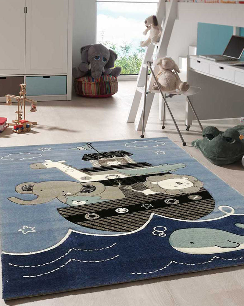 Tapis Rectangulaire ETELDA 60x110 cm Un Amour de Tapis - Bleu