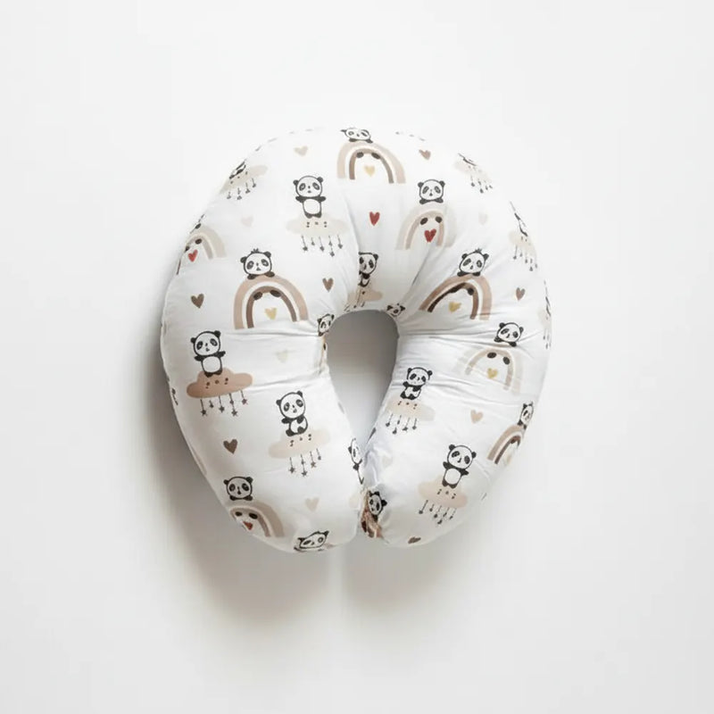 BébéYo Rainbow Panda Nursing Pillow - Beige