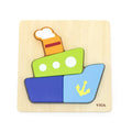 Viga Toys Puzzle de Bloques de Madera - Barco
