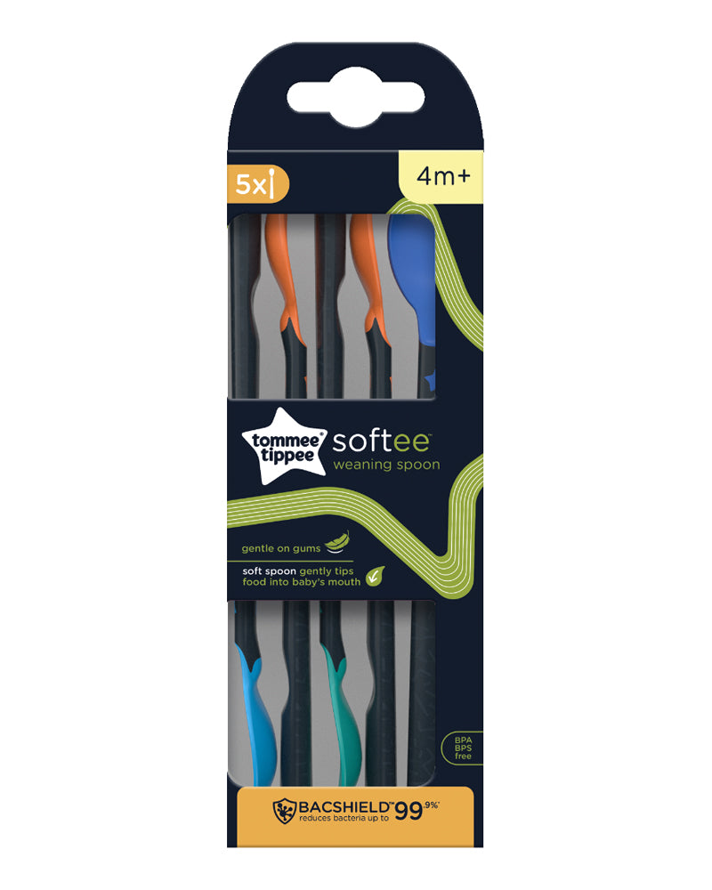 Tommee Tippee Lot de 5 Cuillères de Sevrage Softee™ 4M+