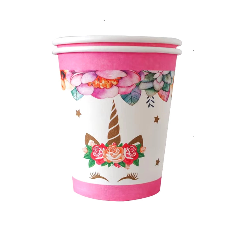 Pack of 10 Paper Cups - Unicorn