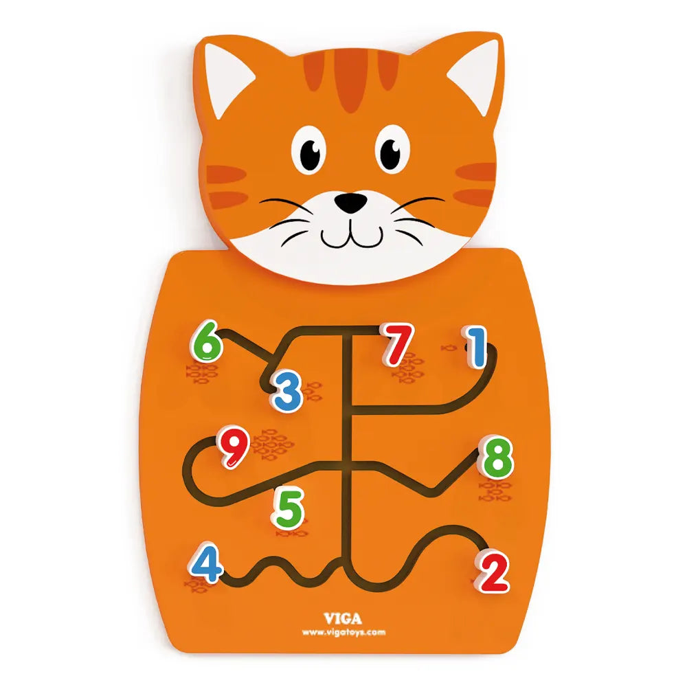 Viga Toys Jouet Mural Apprentissage des Nombres en Bois - 18M+