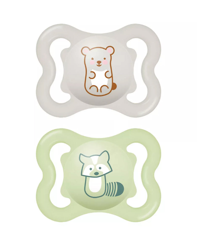 Sucette MAM Mini Air 0-6 mois - Vert & Gris