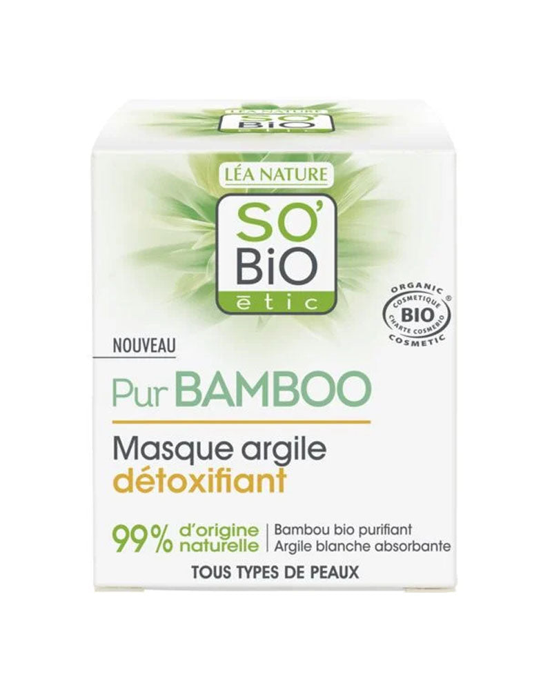 So Bio Masque Argile détoxifiant Pur Bamboo 50ml