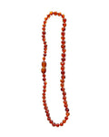 Amber Necklace with Certificate of Authenticity for Baby - Brown