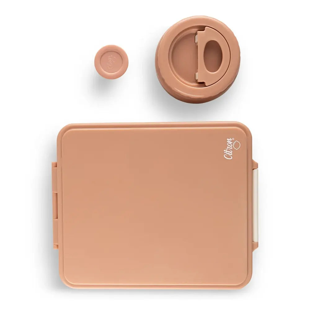 Citron Grande Lunchbox avec Pot Alimentaire Isotherme - Blush Pink