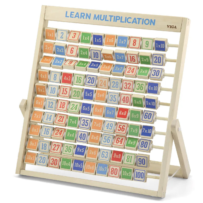 Viga Toys Table d'Apprentissage de Multiplication 3A+