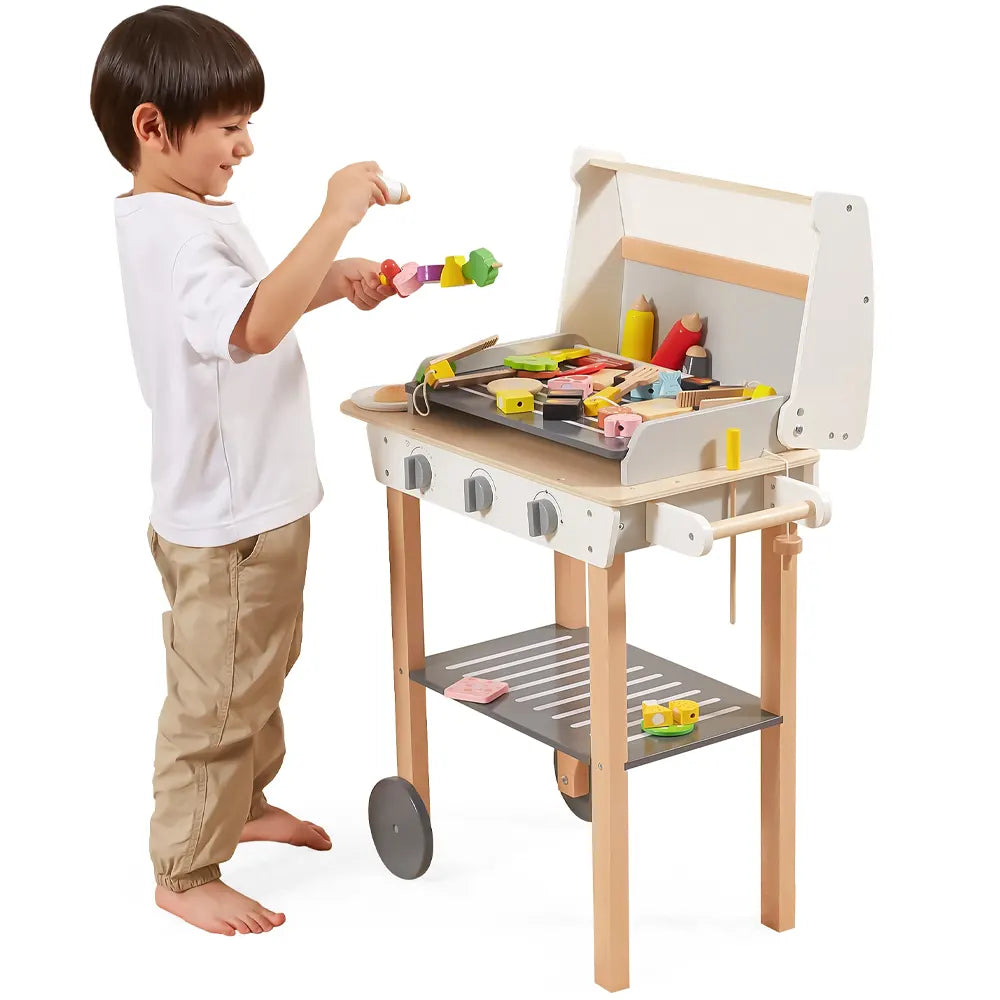 Viga Toys Jouet en Bois Barbecue avec Accessoires – 3A+