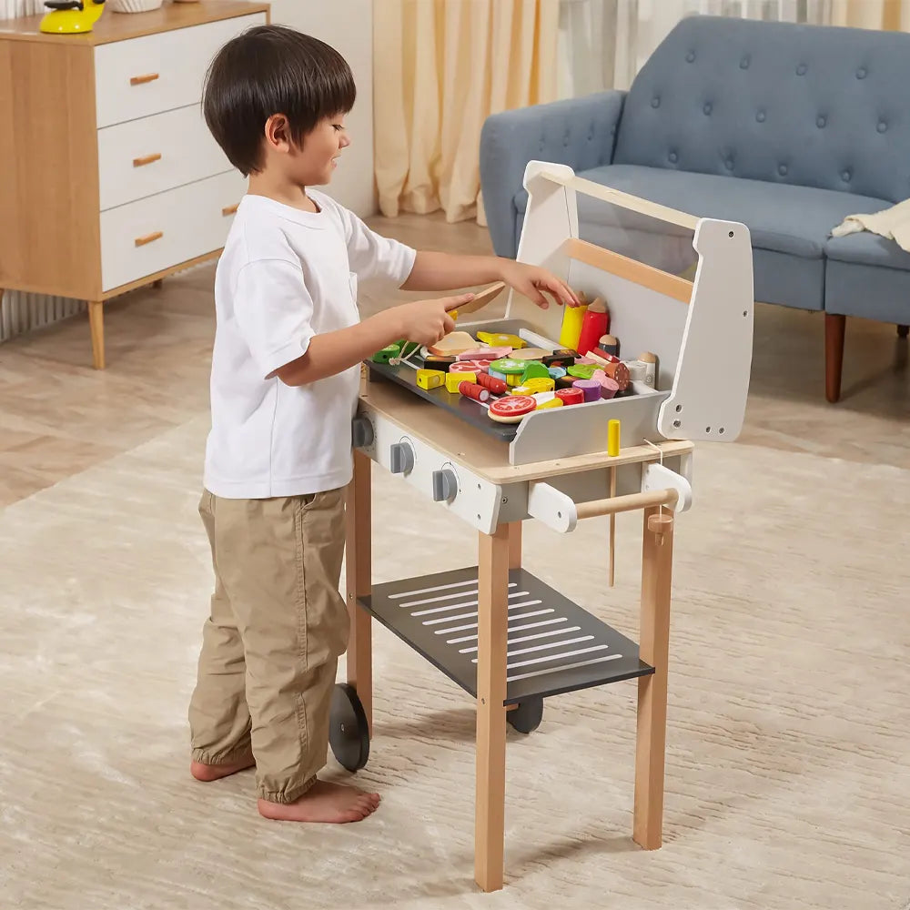 Viga Toys Jouet en Bois Barbecue avec Accessoires – 3A+