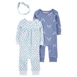 Ensemble 3 Pièces Carter's - Floral Bleu