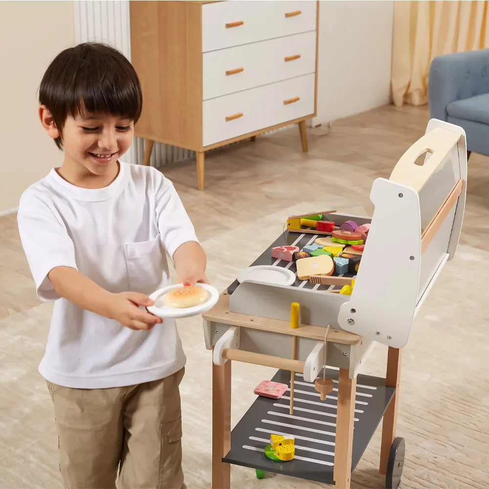 Viga Toys Jouet en Bois Barbecue avec Accessoires – 3A+
