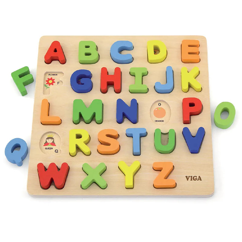 Viga Toys Wooden Uppercase Alphabet Puzzle 18M+