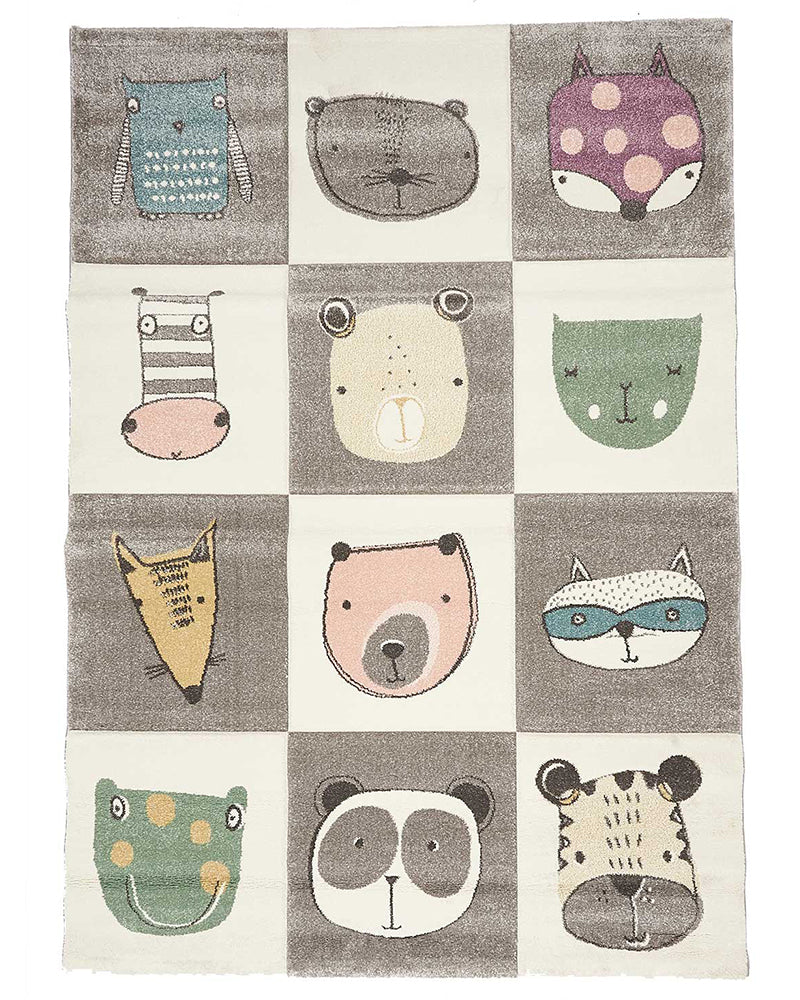 Tapis Rectangulaire ZOO TOO 80x150 cm Un Amour de Tapis - Gris