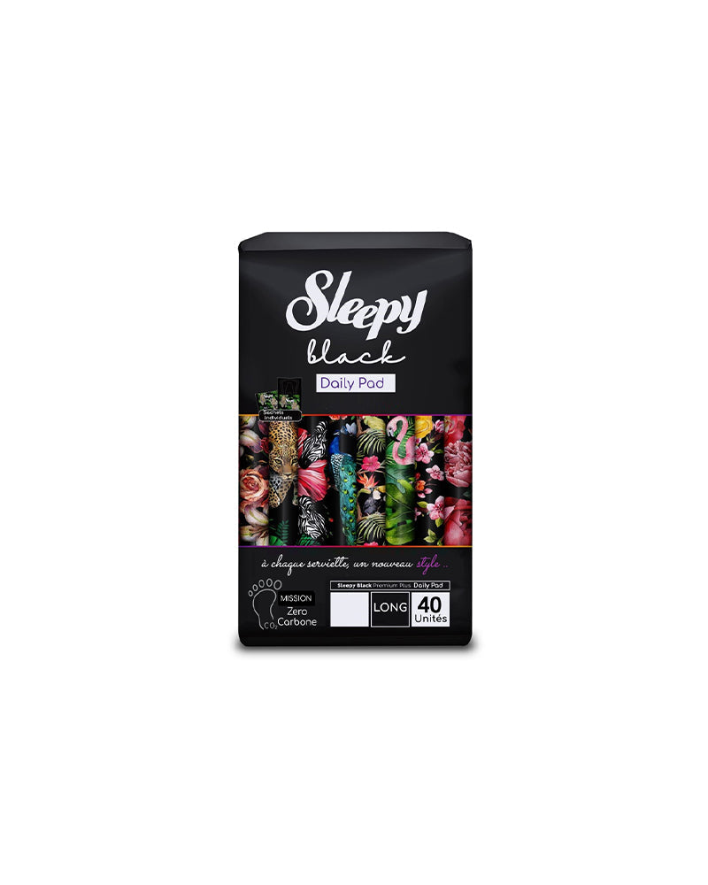 Sleepy Black Daily Protège-lingerie Super Normal - 40 Unités