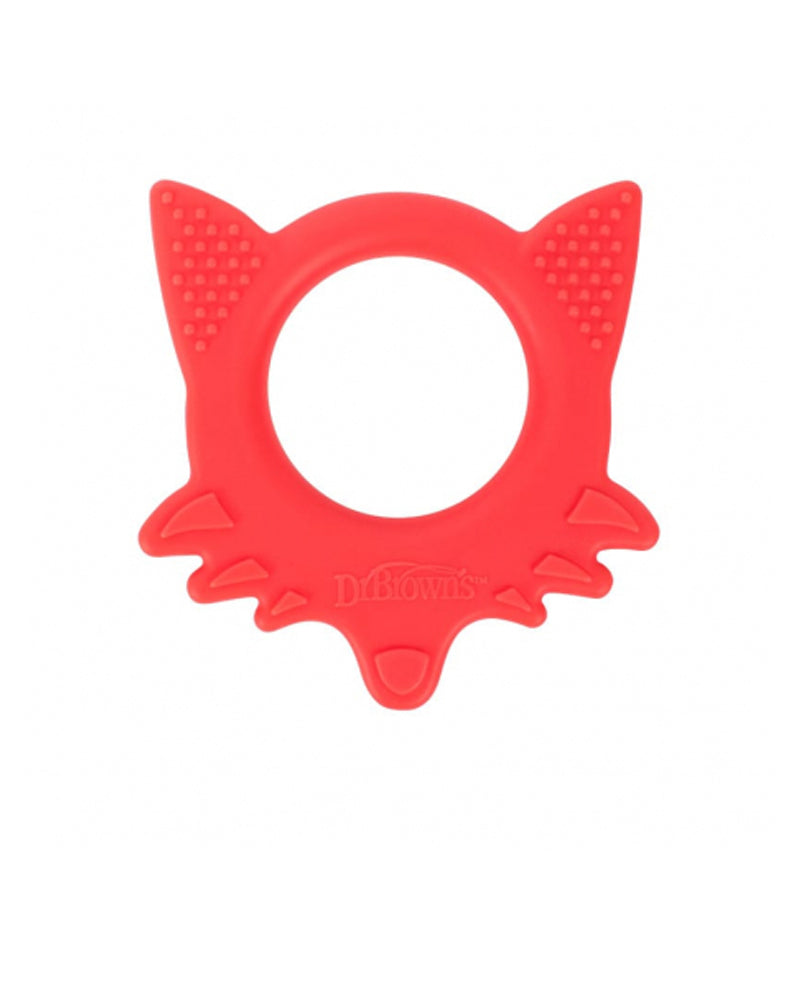 Dr. Brown's Flexees Friends Fox Teether 3M+ - Red