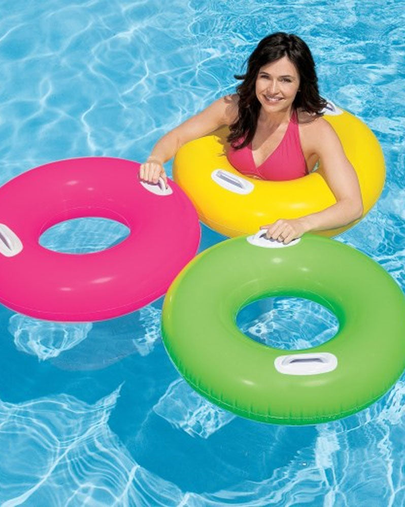Intex Bouée Avec Poignées Hi-Gloss - Jaune