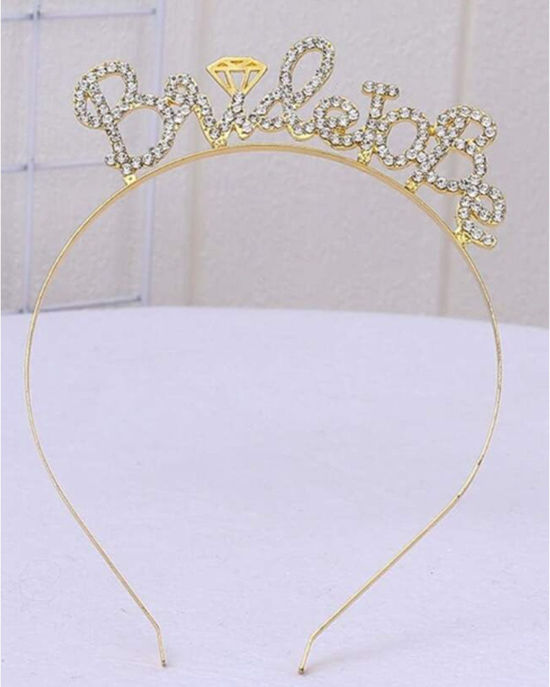 Diadema Bride To Be con Perlas - Dorado