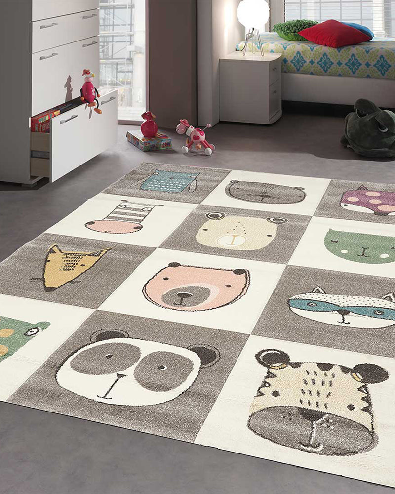 Tapis Rectangulaire ZOO TOO 80x150 cm Un Amour de Tapis - Gris