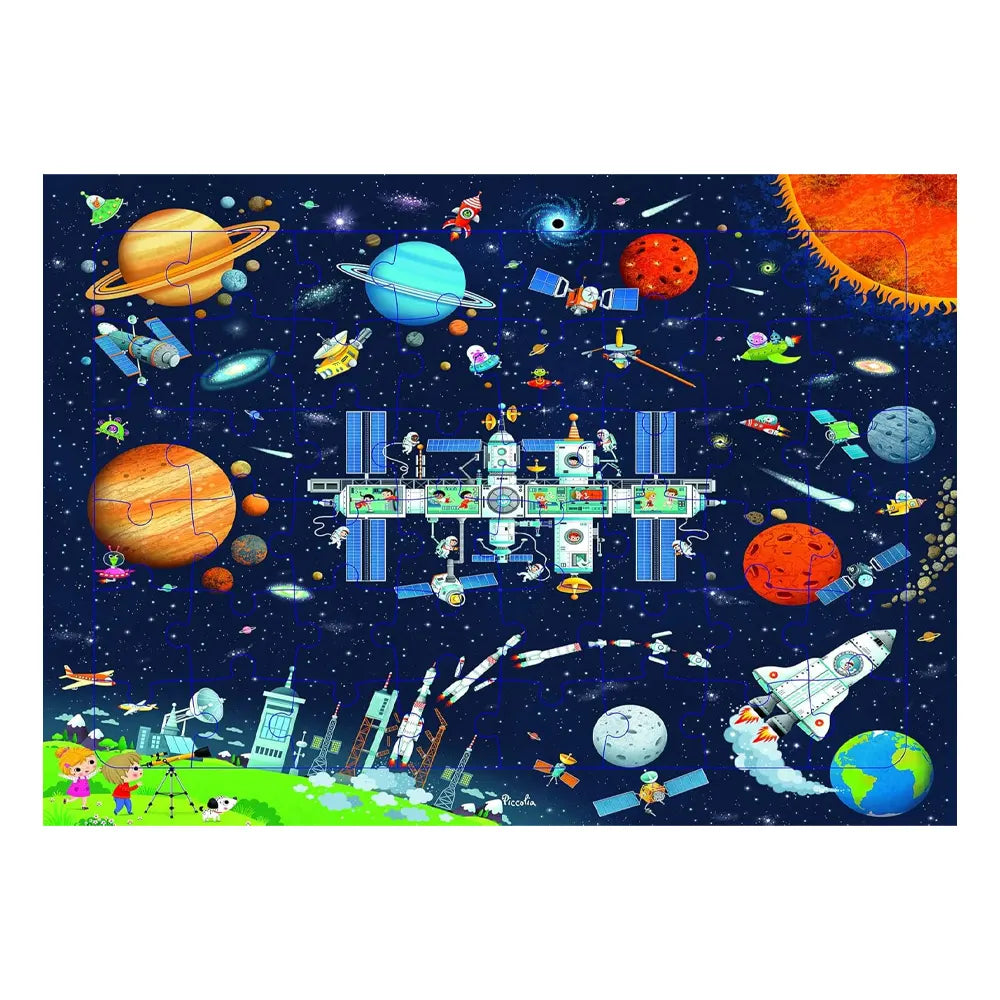 Piccolia Puzzle Un Voyage dans l'Espace 48 Pièces - 4A+