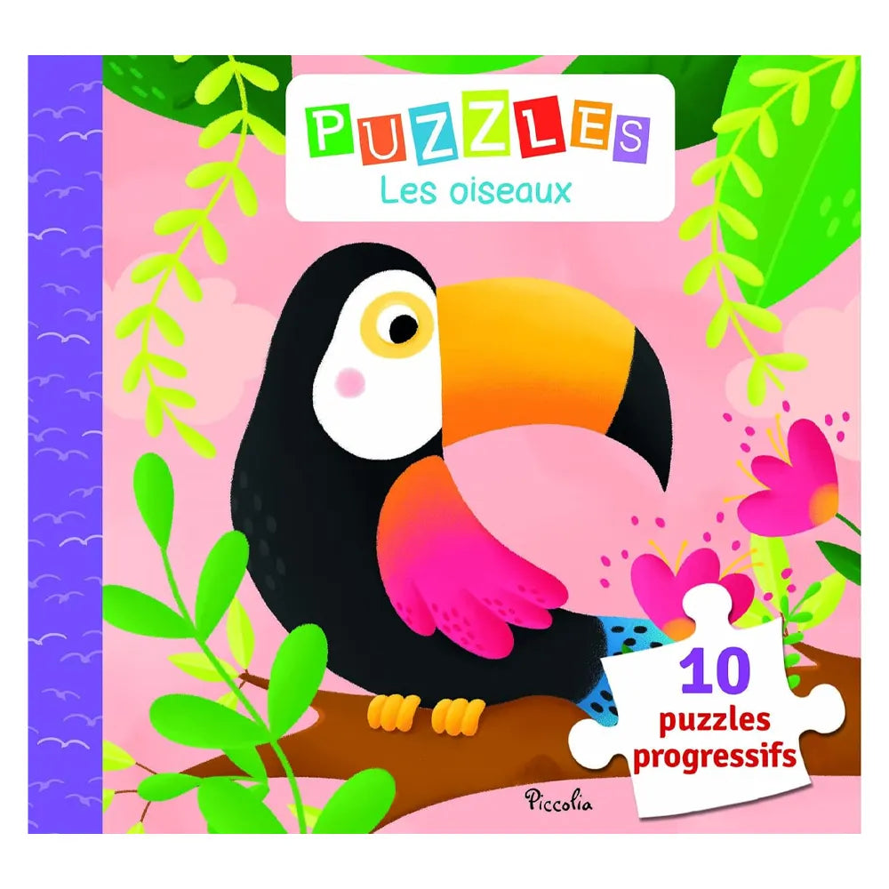 Piccolia Les Oiseaux - 10 Puzzles Progressifs