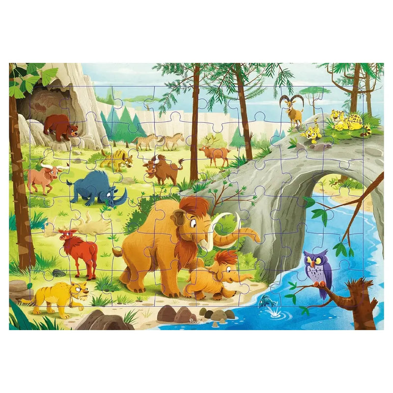 Piccolia Puzzle Les Animaux Préhistoriques 48 Pièces - 4A+