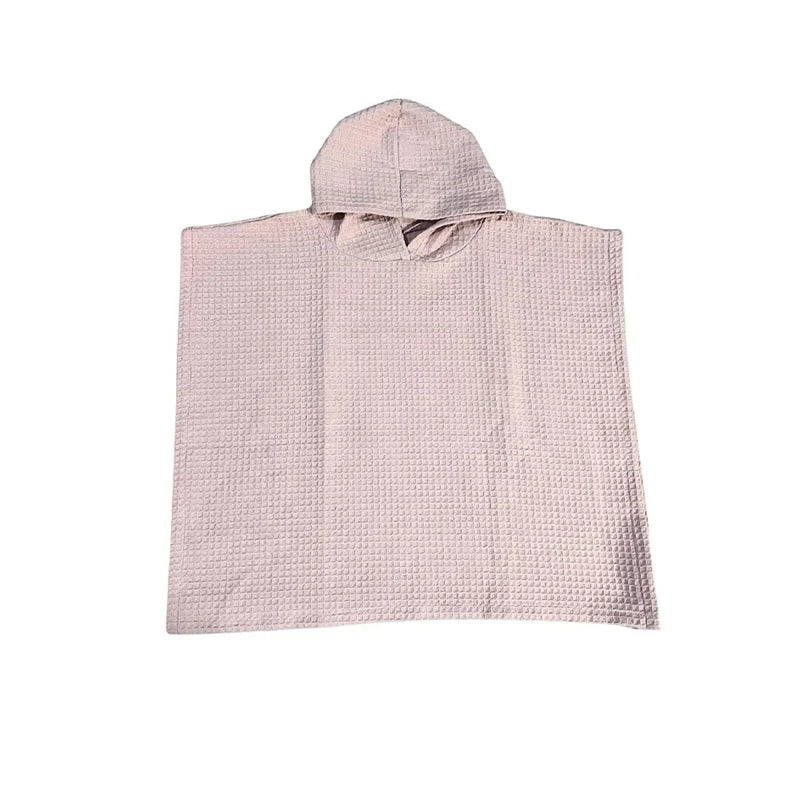 BébéYo Honeycomb Cotton Bath Poncho – Pink