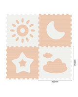 Sunta Tapis Puzzle Classic Météo 4 Pièces - Beige & Blanc