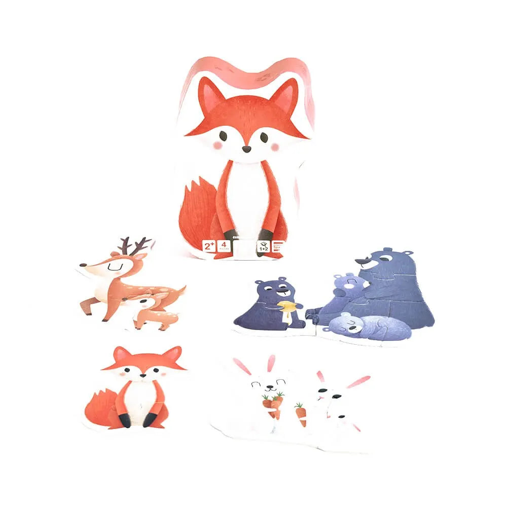 Eurekakids Puzzle Escalable 4 en 1 - Animales del Bosque - 2A+