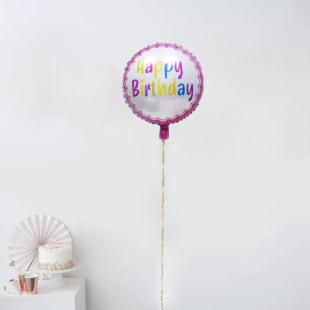 Ballon Aluminium Happy Birthday Rose – 45cm