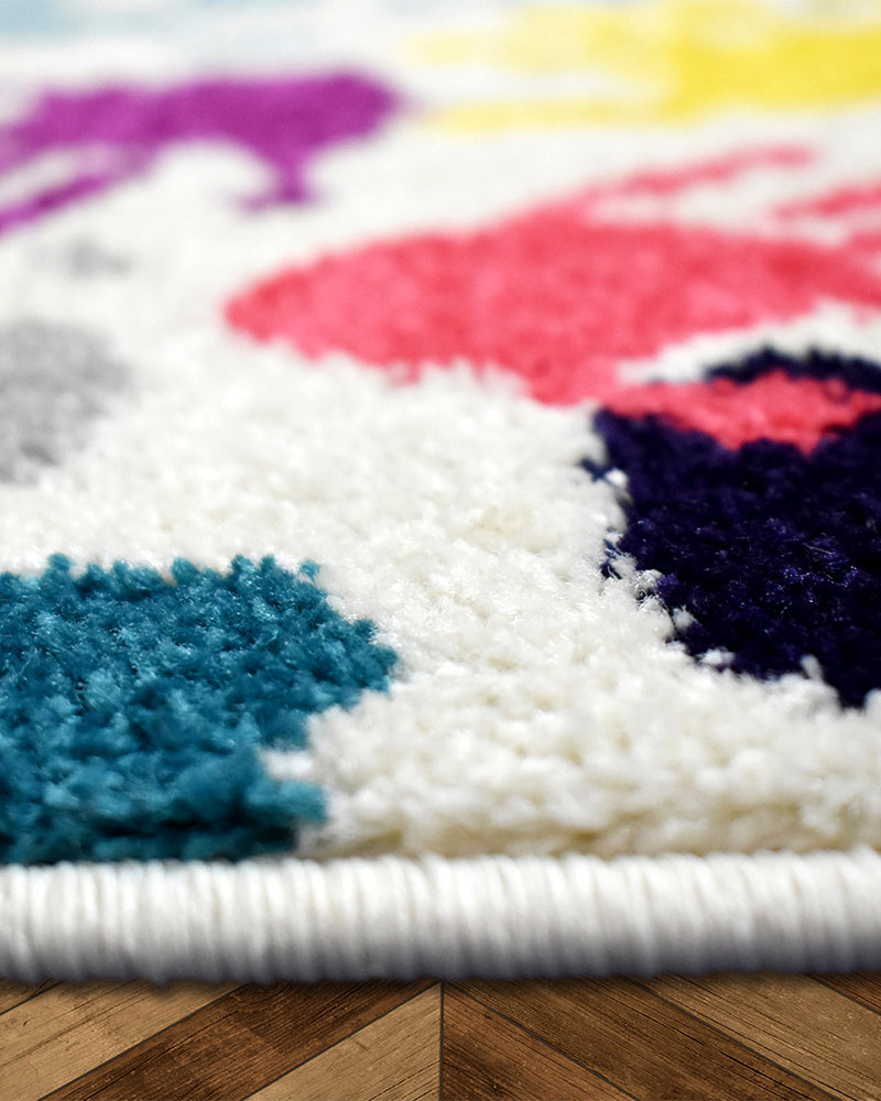 Tapis Carré HANDI BOUTIK 100x100 cm Un Amour de Tapis - Multicolore