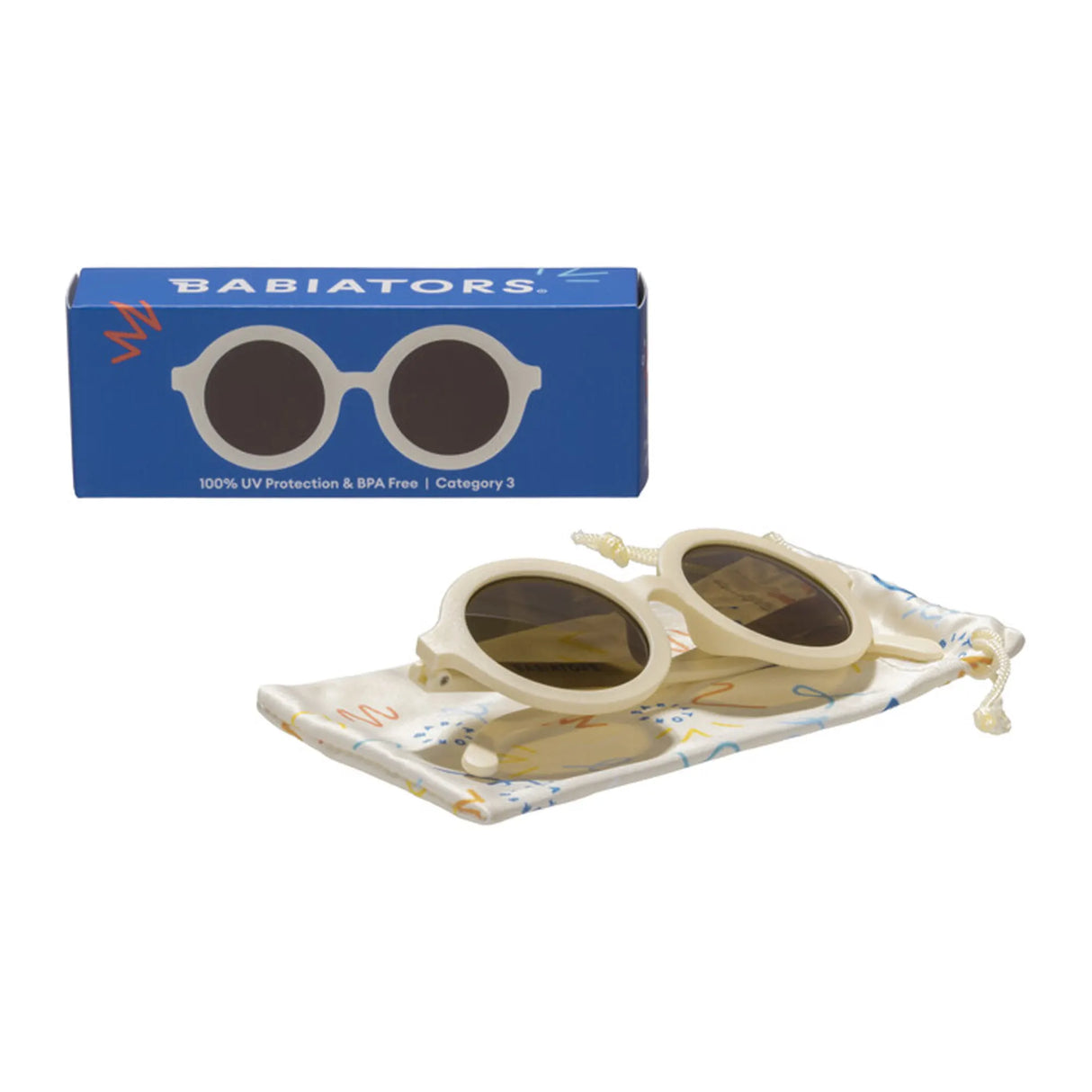 Babiators Lunettes de Soleil Rondes 3-5 Ans - Sweet Cream