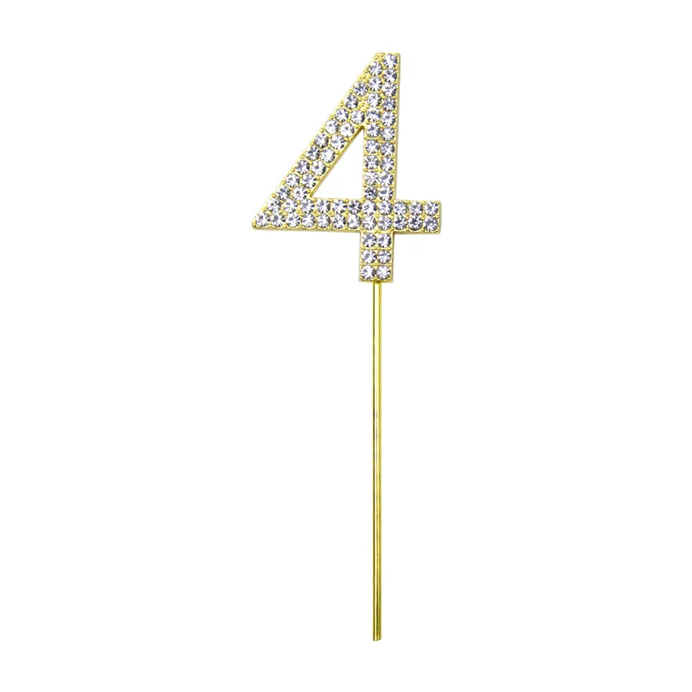 Adorno para Tarta Número 4 - Dorado