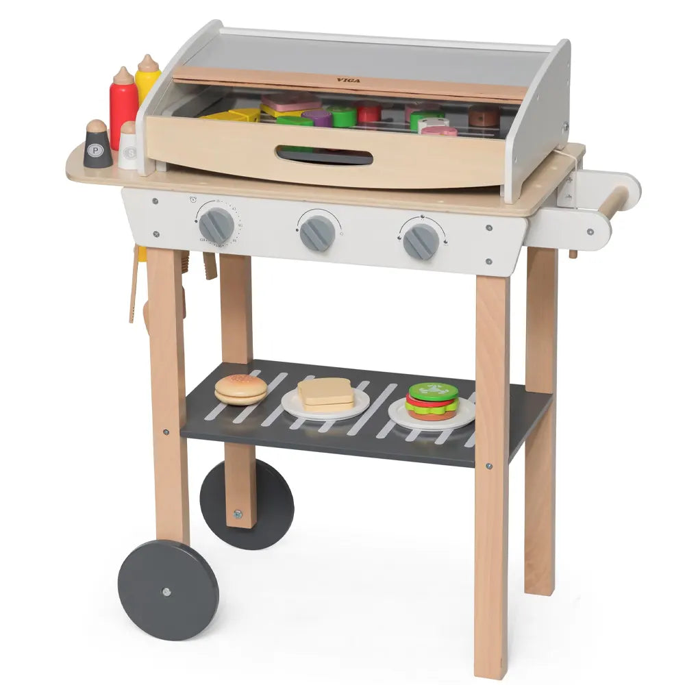 Viga Toys Jouet en Bois Barbecue avec Accessoires – 3A+