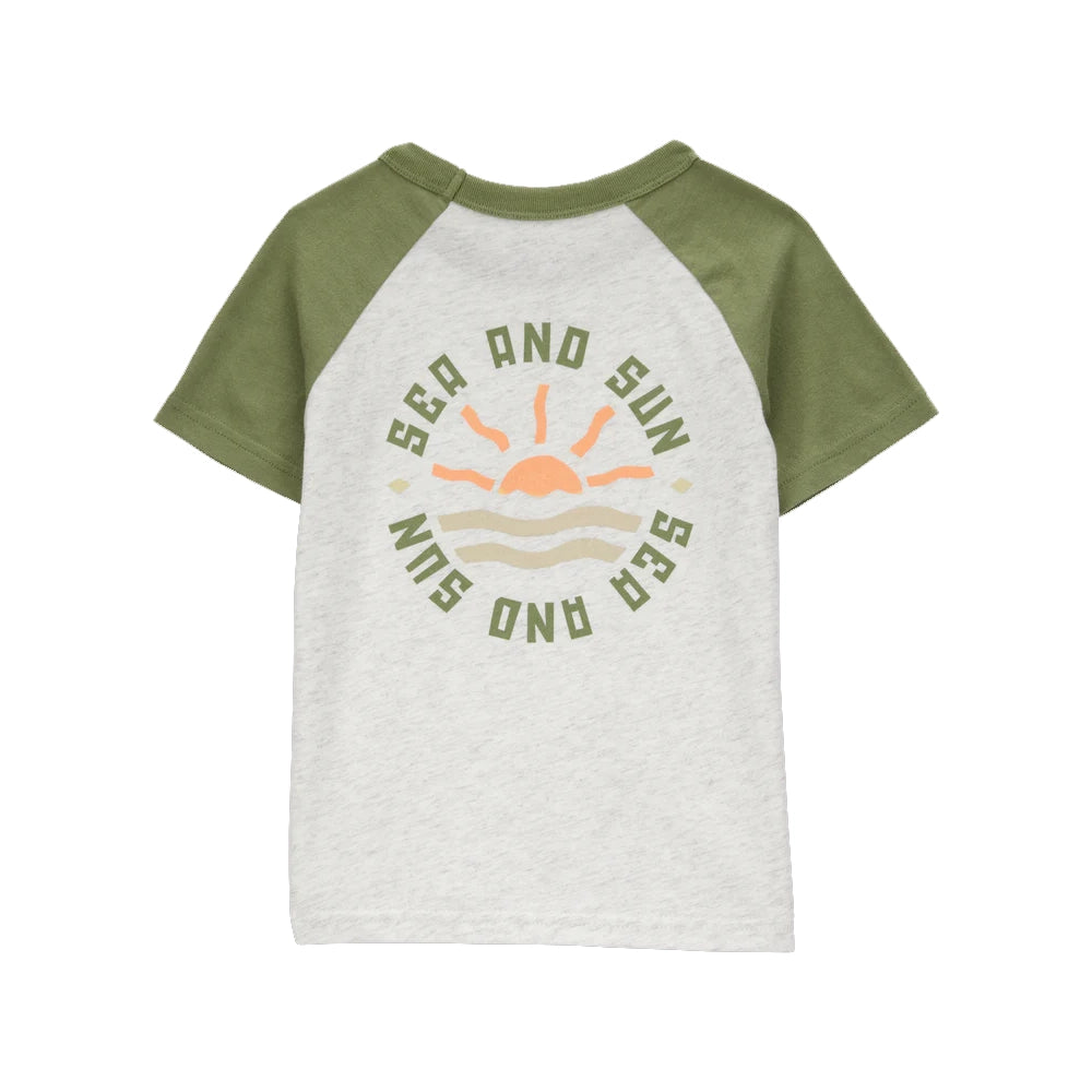 T-shirt à Manches Courtes Garçon Carter's - Tropical Gris & Vert