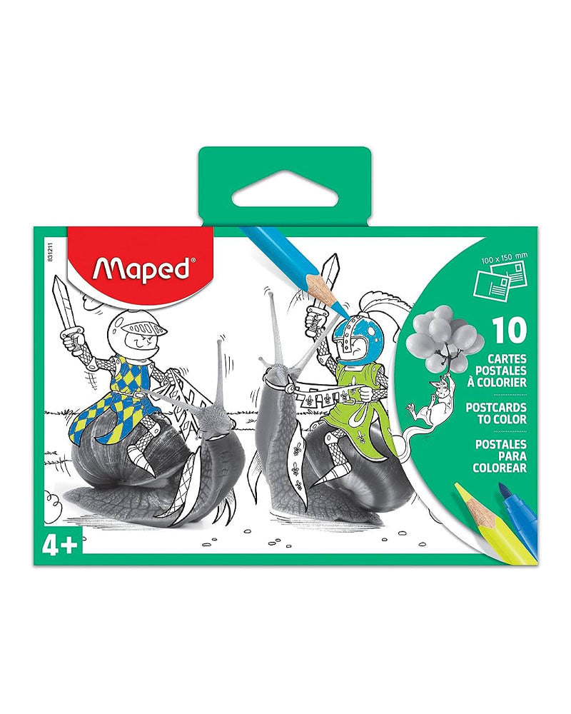 Maped Cartes Postales à Colorier x10 - Vert