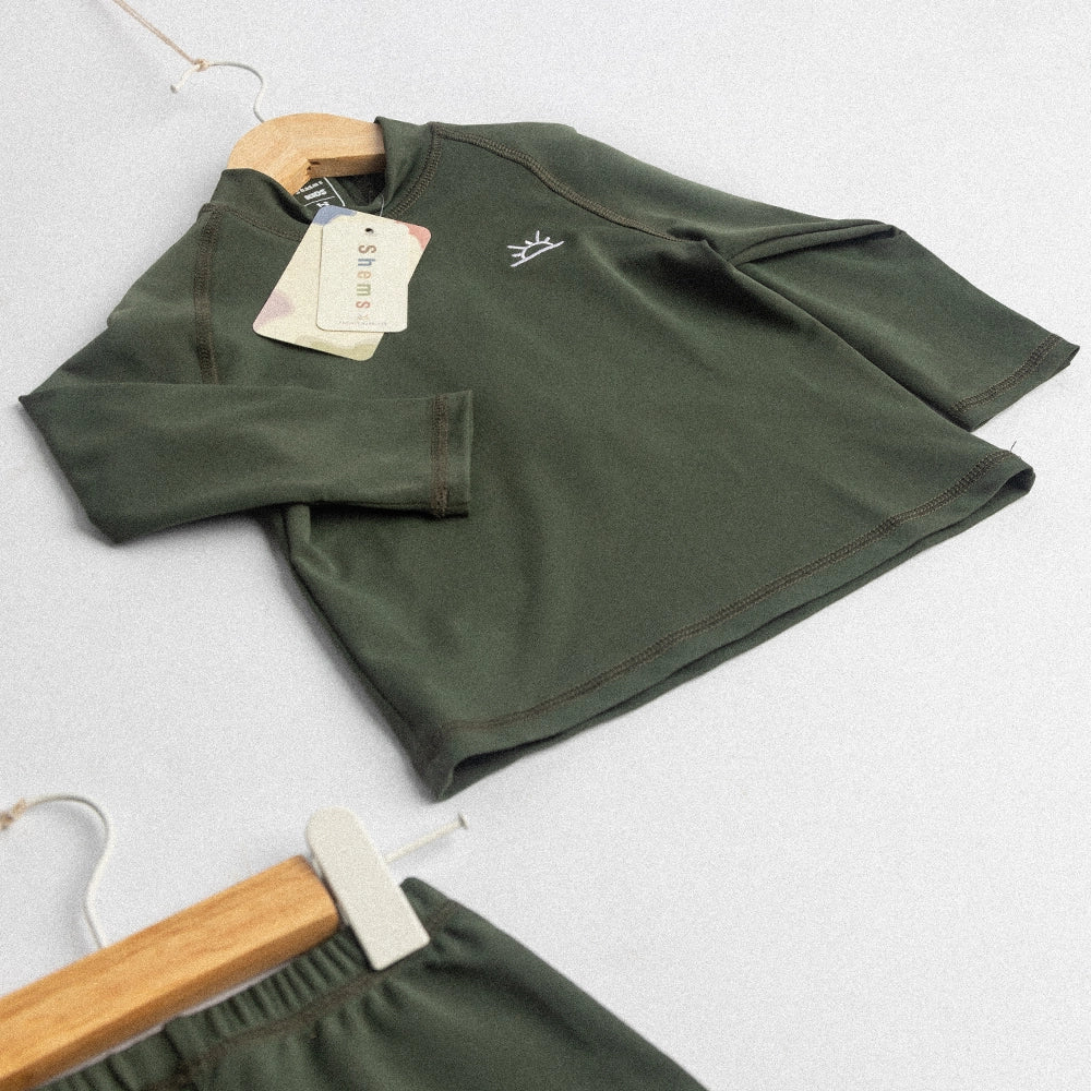 Shems Kids Set Anti-UV Mowgli pour Bébé - Vert Kaki