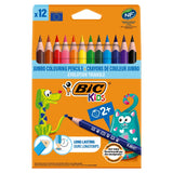 Boîte de 12 Crayons de Couleurs Triangulaires Bic Kids