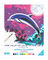 Peinture Au Numéro - Dauphins- Cahier Avec Palette Et Pinceau