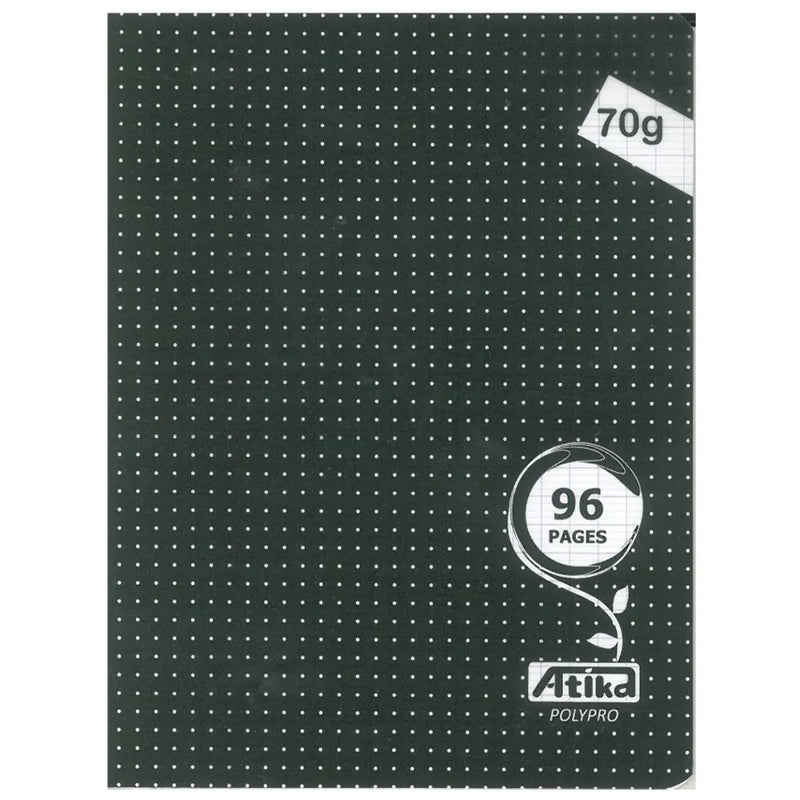 Atika Stitched Notebook A4+ 96 Pages Seyès 70g - Black