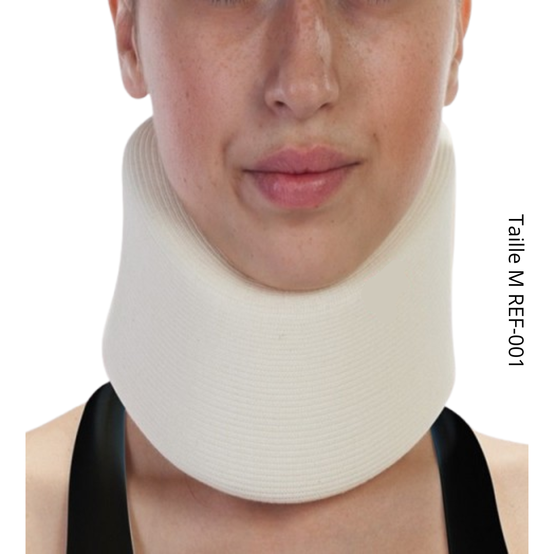 Collier cervical en mousse blanc ANNAFIX taille Medium REF-001