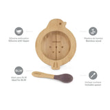 ASSIETTE EN BOIS OISEAU