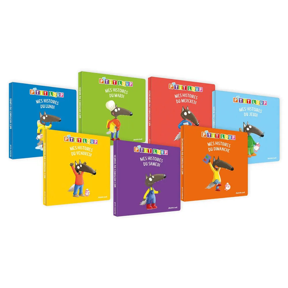 Auzou P'tit Loup Bibliothèque - Mes 7 Livres de la Semaine