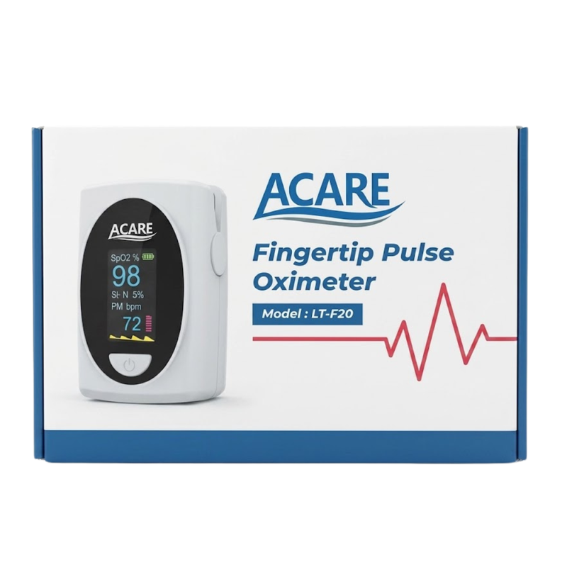 Acare جهاز قياس الأكسجين والنبض بالإصبع