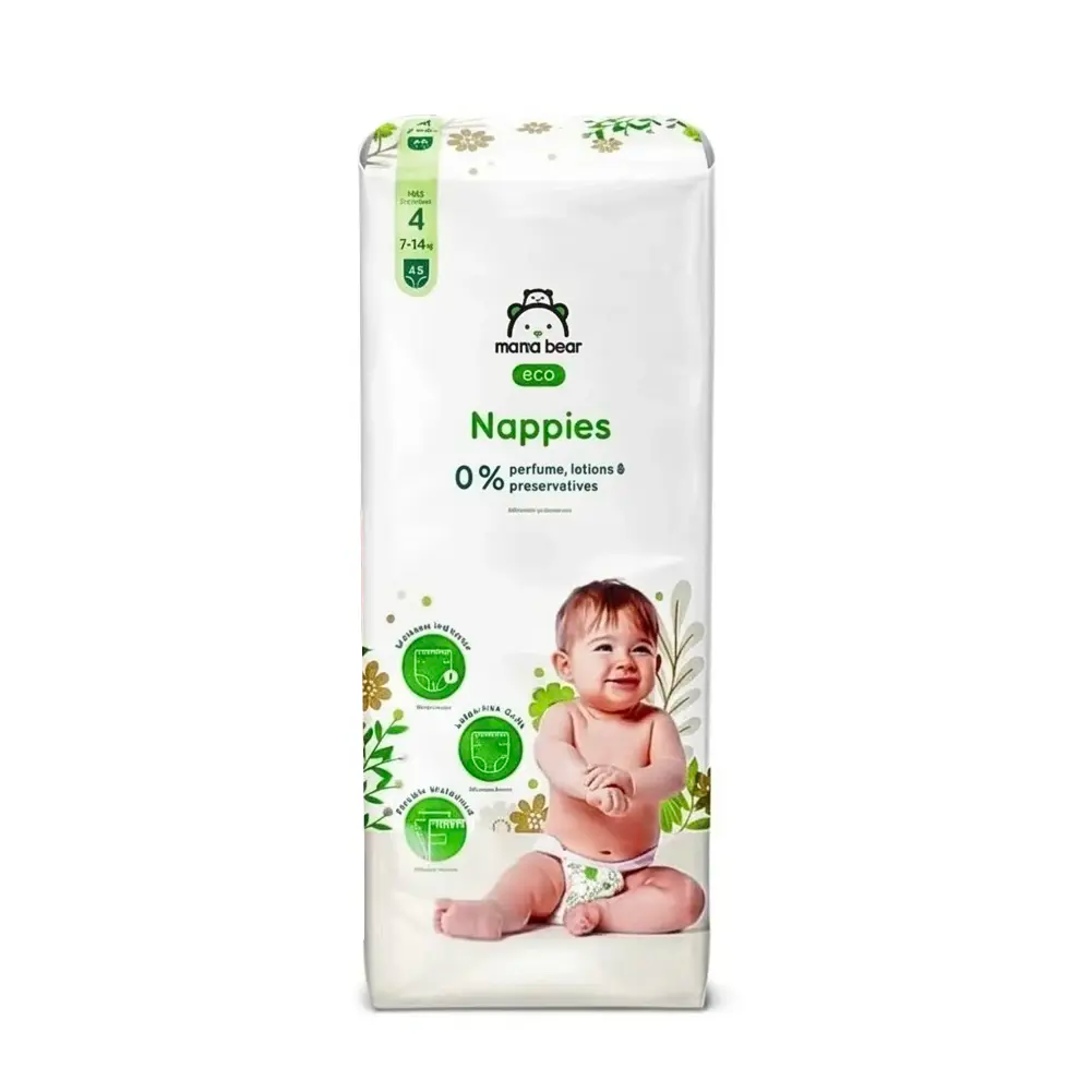 Mama Bear Couches Écologiques Taille 4 (7-14Kg) – 48 Unités