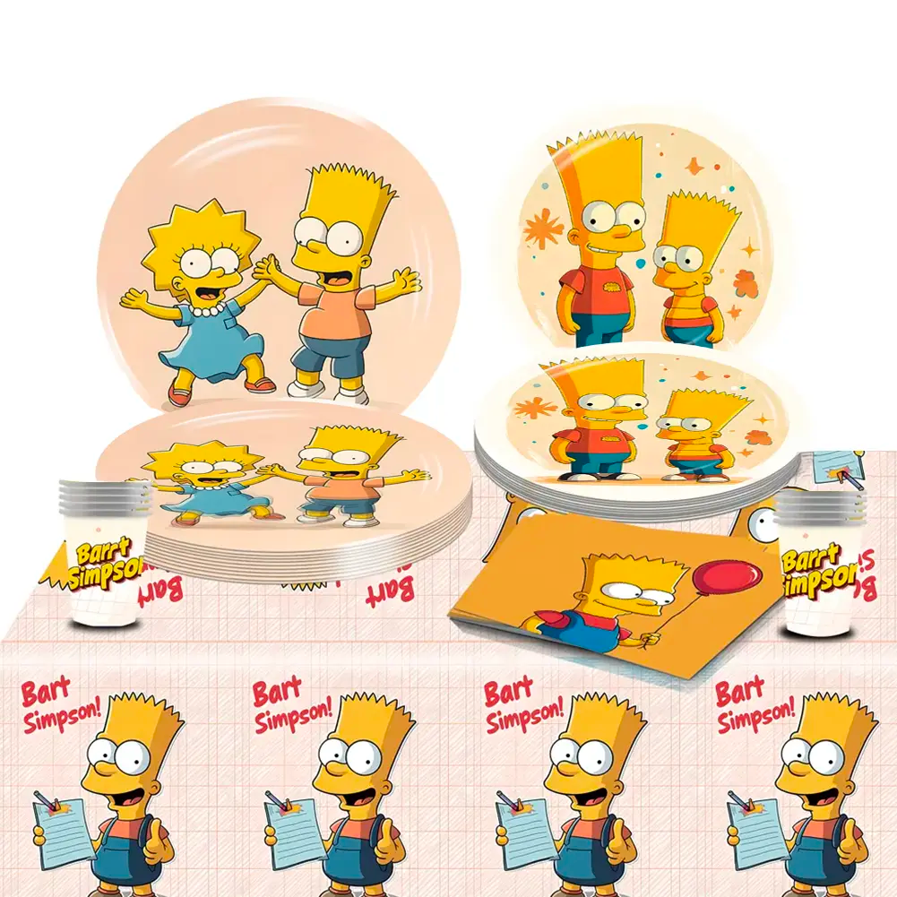 Pack de Cumpleaños 51 Piezas - Los Simpson