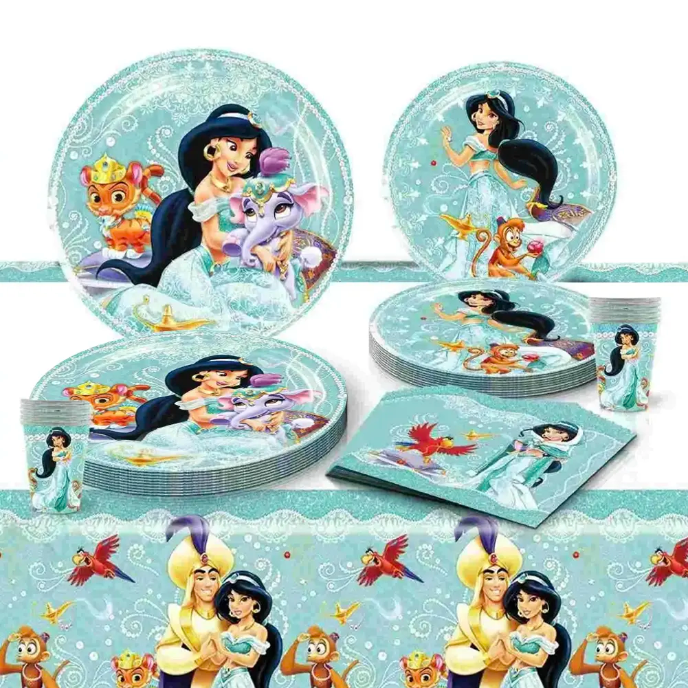 Pack Anniversaire 51 Pièces- Jasmine et Aladdin