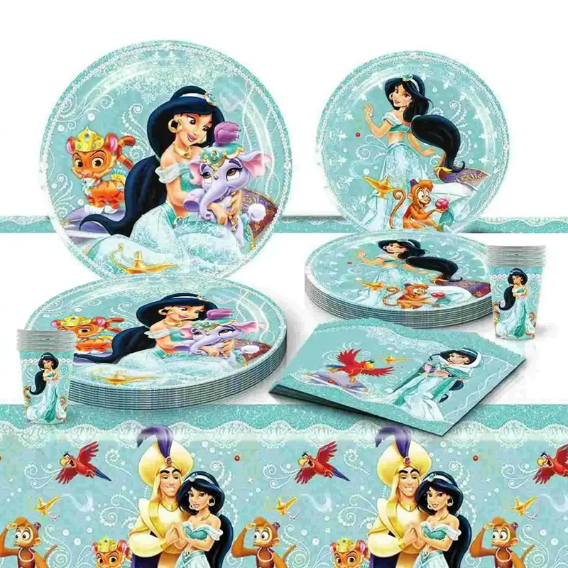 Pack Anniversaire 51 Pièces- Jasmine et Aladdin